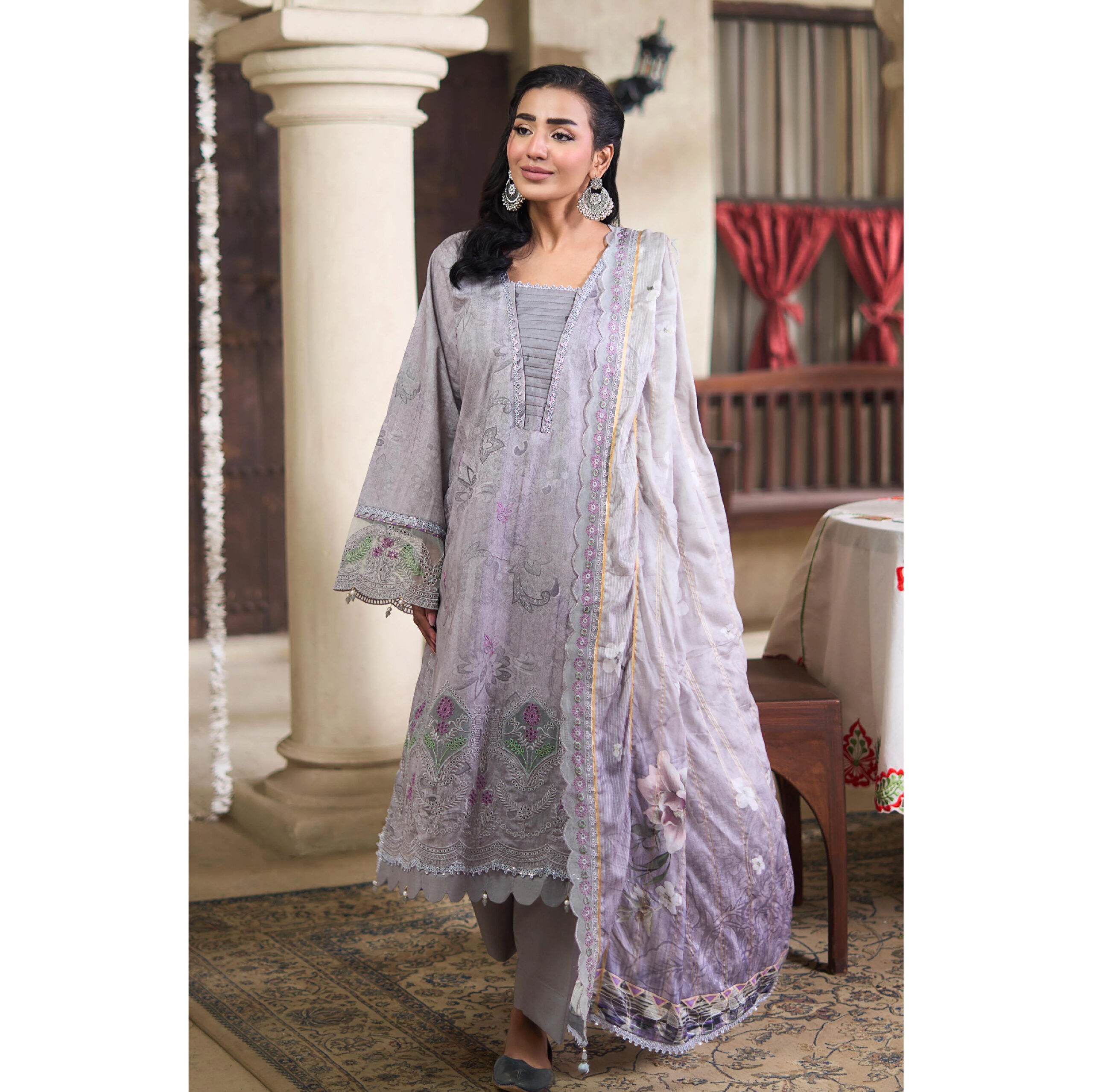 APPLIQUEKARI 3 Piece Unstitched Embroidered-02