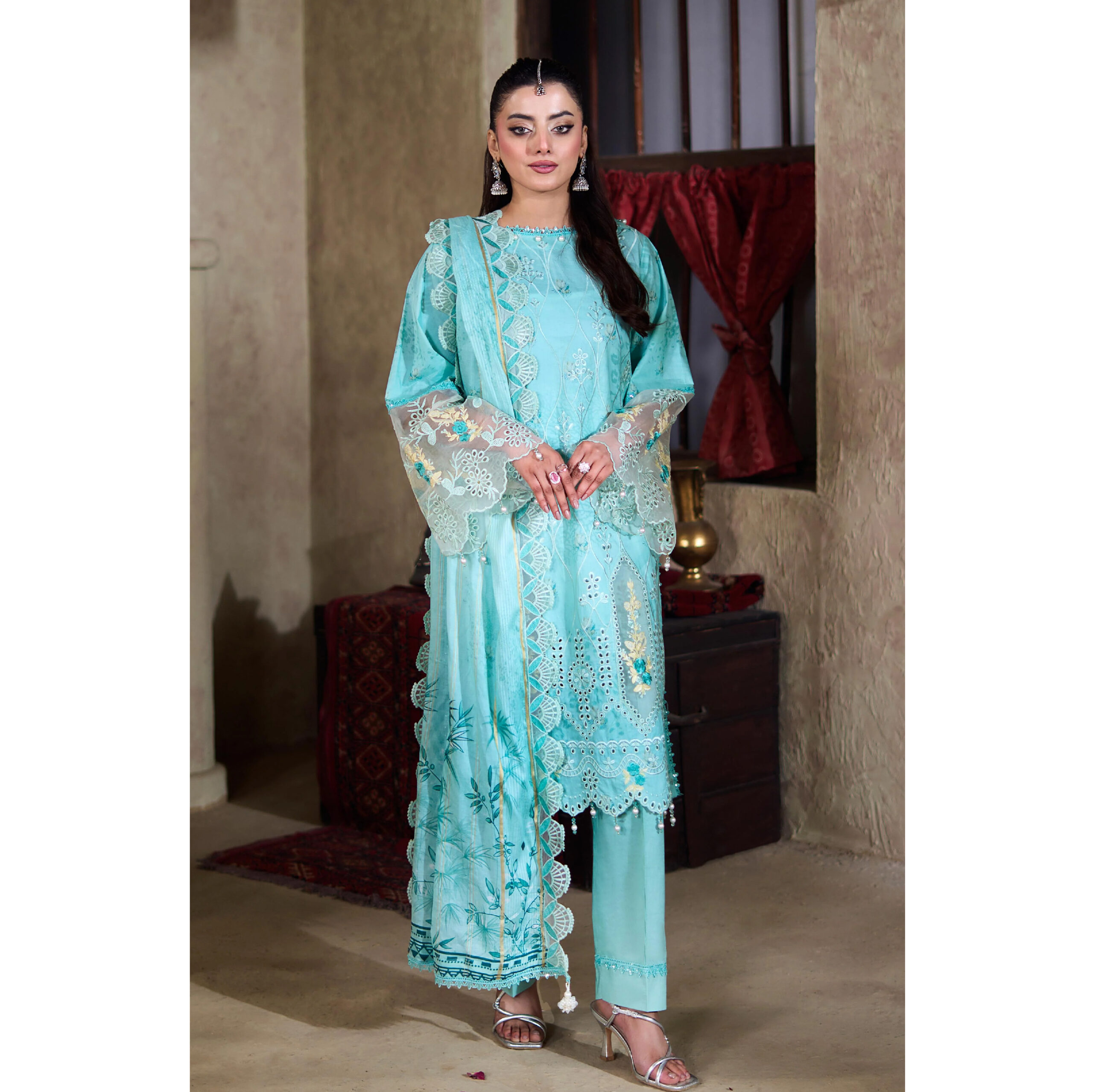 APPLIQUEKARI 3 Piece Unstitched Embroidered-01