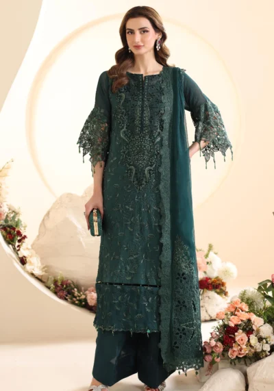 ELOR AZF-25-09 Chiffon Sequin Embroidered 3 Piece Unstitched Formal Suit