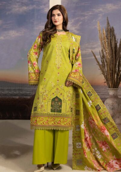 Bin Naeem Bana Dora 3PC – Applic Cutwork Embroidered Eid Suit