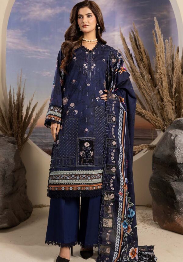 Bin Naeem Bana Dora 3PC – Applic Cutwork Embroidered Eid Suit