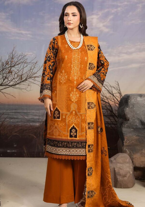 Bin Naeem Bana Dora 3PC – Applic Cutwork Embroidered Eid Suit