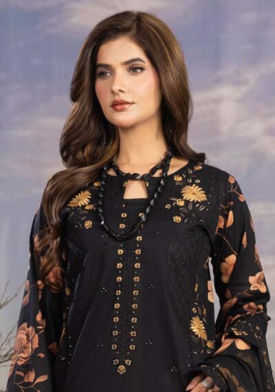 Bin Naeem Bana Dora 3PC – Applic Cutwork Embroidered Eid Suit