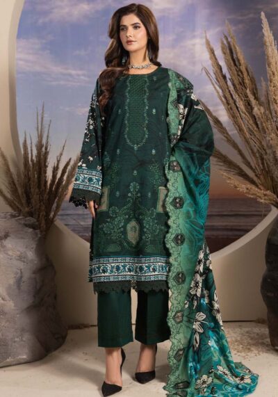 Bin Naeem Bana Dora 3PC – Applic Cutwork Embroidered Eid Suit