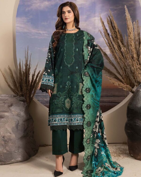 Bin Naeem Bana Dora 3PC – Applic Cutwork Embroidered Eid Suit