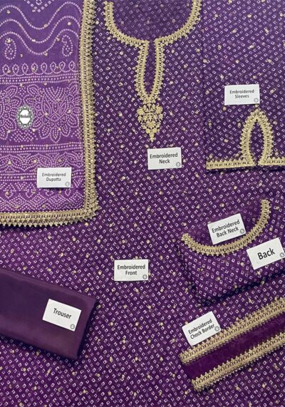 Baroque Chunri Wedding Chiffon 3PC – Embroidered Formal Suit