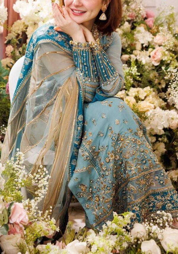 Charizma Chiffon Embroidered 3 Piece Suit with Net Dupatta