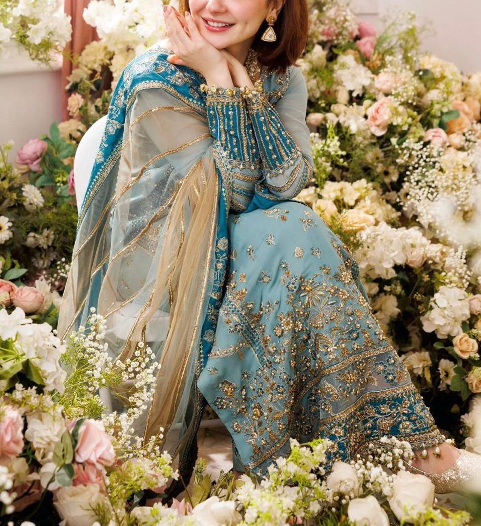 Charizma Chiffon Embroidered 3 Piece Suit with Net Dupatta