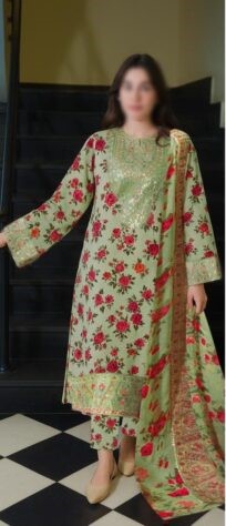 Aneelas Lawn 2026 3PC – Embroidered Suit with Chiffon Dupatta