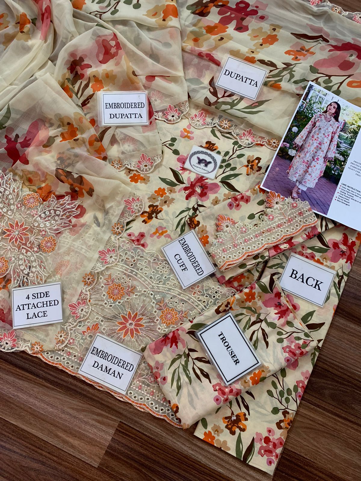 Crimson Hit Code 1066 Lawn 3PC – Embroidered Suit with Chiffon Dupatta - Image 6