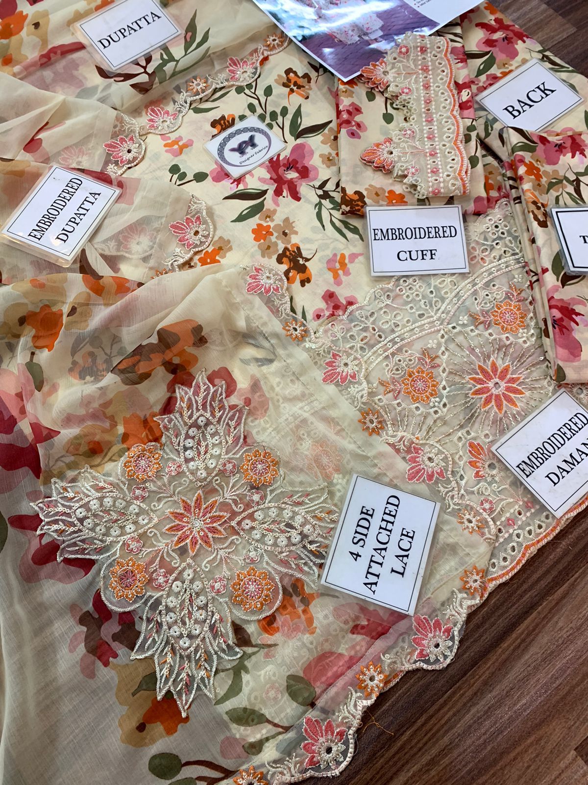 Crimson Hit Code 1066 Lawn 3PC – Embroidered Suit with Chiffon Dupatta - Image 2