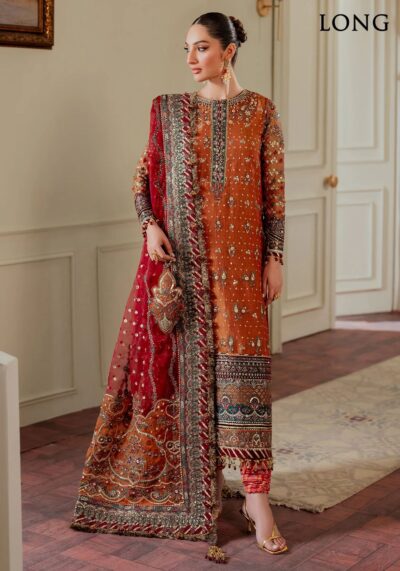 Baroque Khaadi Net 3PC – Heavy Adda Work Embroidered Suit