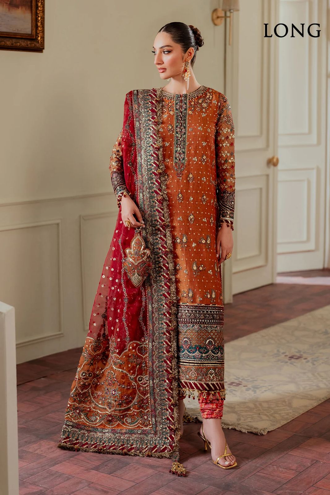 Baroque Khaadi Net 3PC – Heavy Adda Work Embroidered Suit