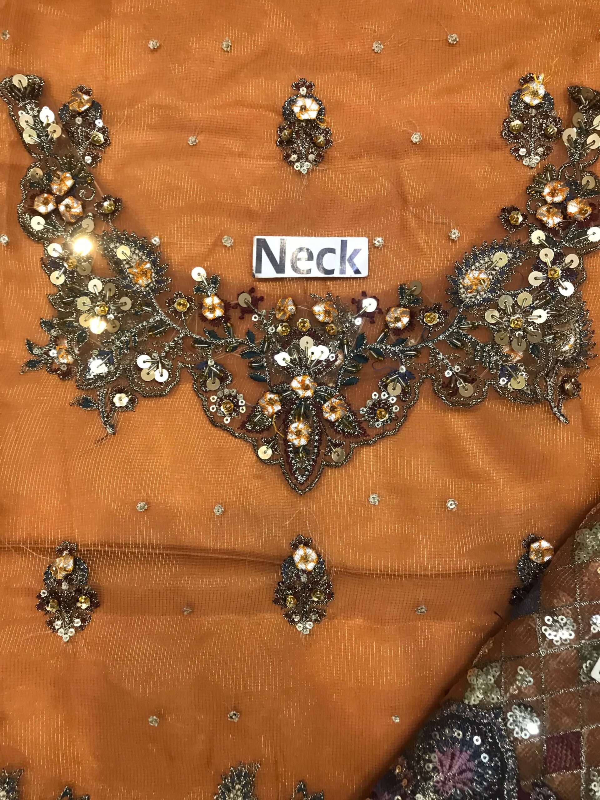 Baroque Khaadi Net 3PC – Heavy Adda Work Embroidered Suit - Image 8