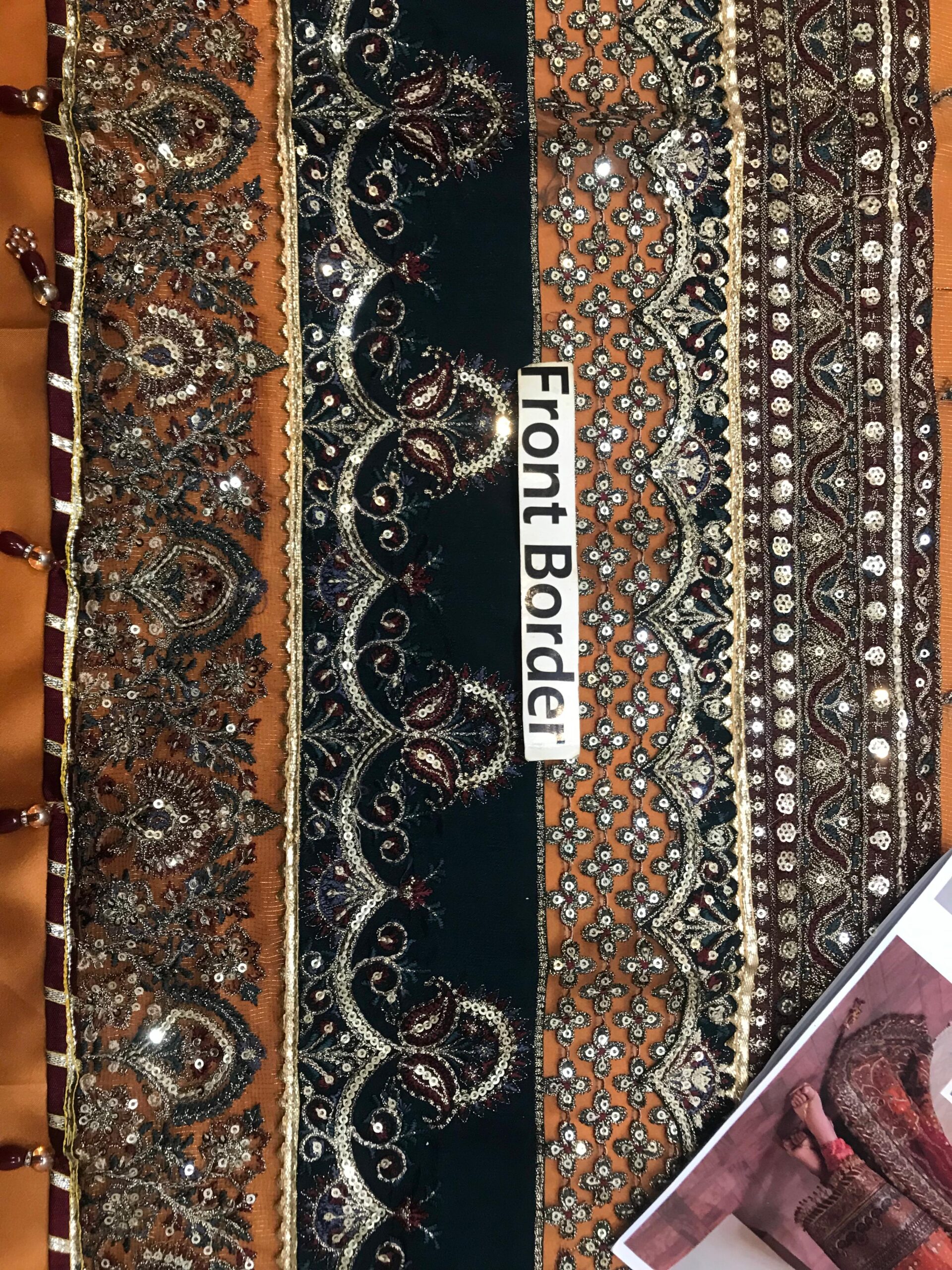 Baroque Khaadi Net 3PC – Heavy Adda Work Embroidered Suit - Image 9