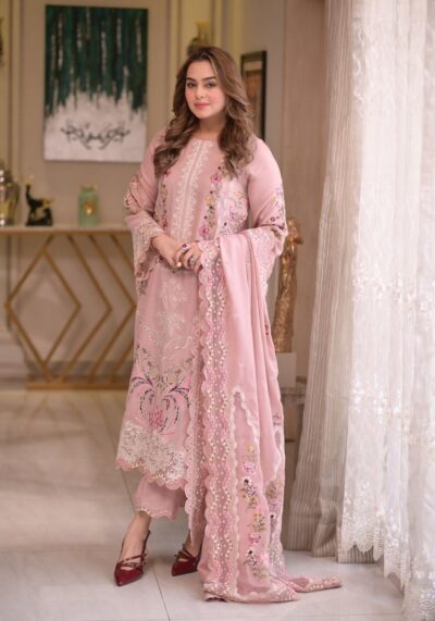 Aneela’s Luxury Chicken Kari Lawn 2026 – Heavy Embroidered 3PC Suit