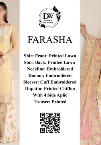 Maria B Lawn 3PC – Embroidered Panel Suit with Chiffon Dupatta (Sale)