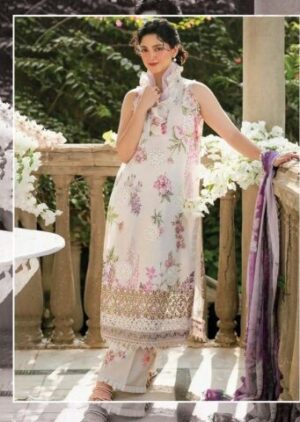 Asifa & Nabeel GKL-14 Lawn 3PC – Embroidered Suit with Chiffon Dupatta