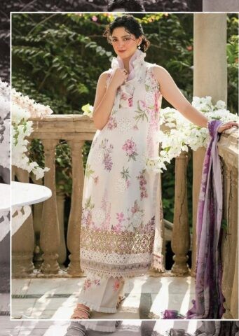 Asifa & Nabeel GKL-14 Lawn 3PC – Embroidered Suit with Chiffon Dupatta