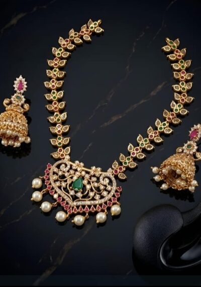 Heritage Necklace Set – Elegant South Indian Bridal Jewelry