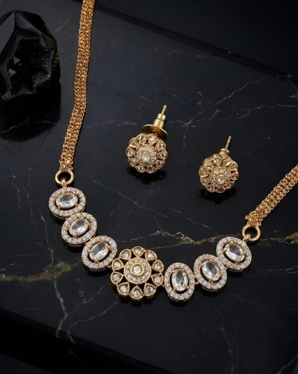 Glow South Indian Necklace Set – Traditional with Modern Sparkle