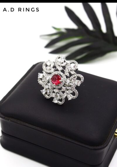 American Diamond Ring – Stylish Multi-Color Jewelry