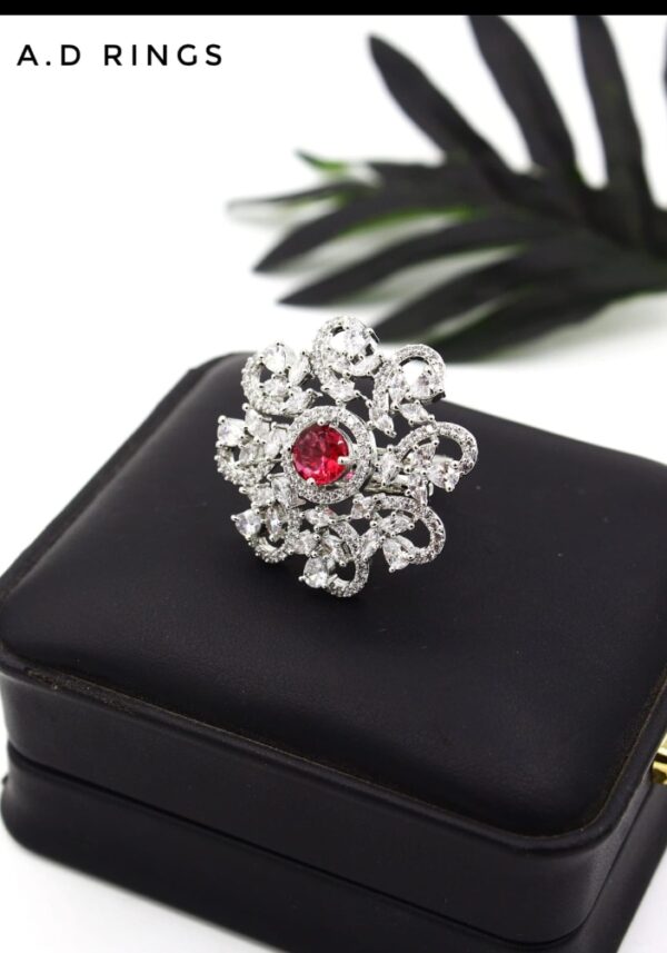 American Diamond Ring – Stylish Multi-Color Jewelry