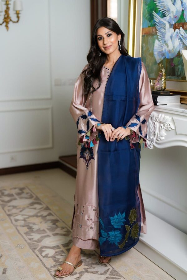 Silk Embroidered Unstitched Suit – Fiza Naeem