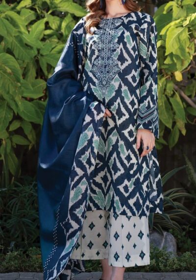 Embroidered Lawn & Chiffon Suit – BAROQUE