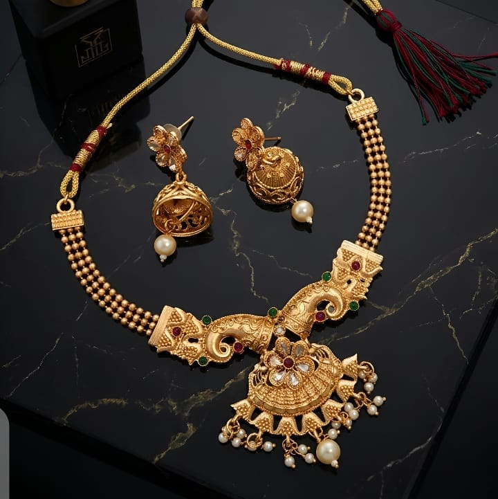 Rajwadi Necklace New Arrival | Traditional Bridal Jewelry - Image 2