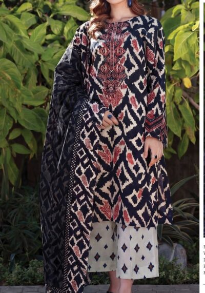 BAROQUE UF 4070 Lawn 3 Piece Suit  Alishan Embroidery Collection