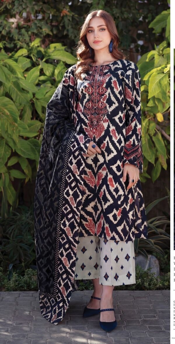 BAROQUE UF 4070 Lawn 3 Piece Suit  Alishan Embroidery Collection