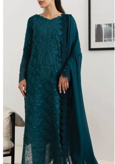 ZAIB Premium Lawn & Chiffon Embroidered Suit  Luxury Summer Collection