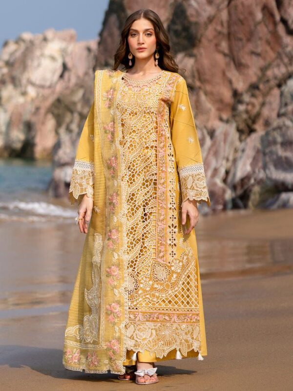Eid Lawn Collection 2026  Premium Embroidered 3 Piece Suit