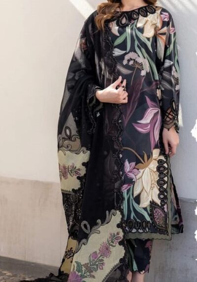 Premium Lawn & Chiffon 3 Piece Suit  Unstitched Collection 2026