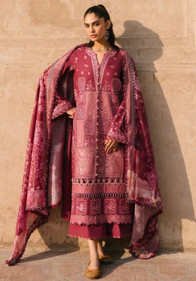 Premium Lawn Collection 2026  Embroidered 3 Piece Suit