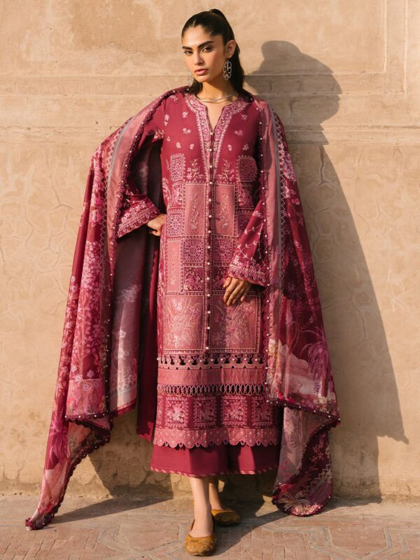 Premium Lawn Collection 2026  Embroidered 3 Piece Suit