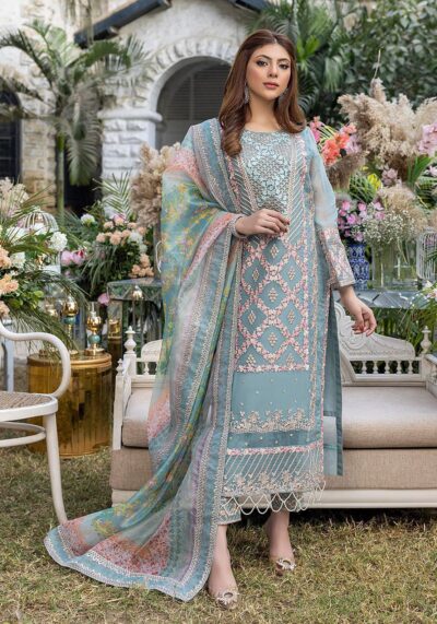 Organza Luxury Embroidered 3 Piece Suit  New Collection