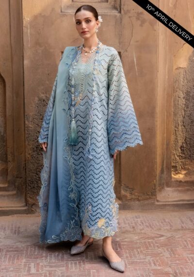 Premium Swiss Lawn Embroidered Suit with Chiffon Dupatta