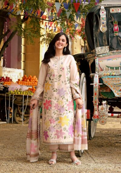 Cotton Collection  Premium Embroidered 3PC Suit (Ready to Wear Dupatta)