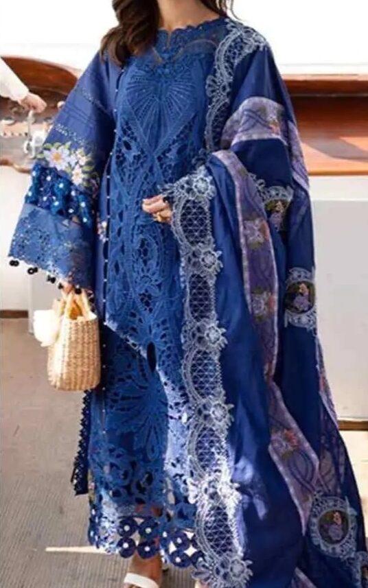 Luxury Cotton & Khaddi Net Embroidered Suit  Ready to Wear