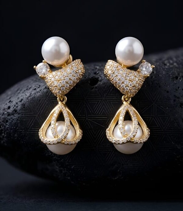 Rivaya Elegant Earrings  Timeless Elegance in Every Sparkle