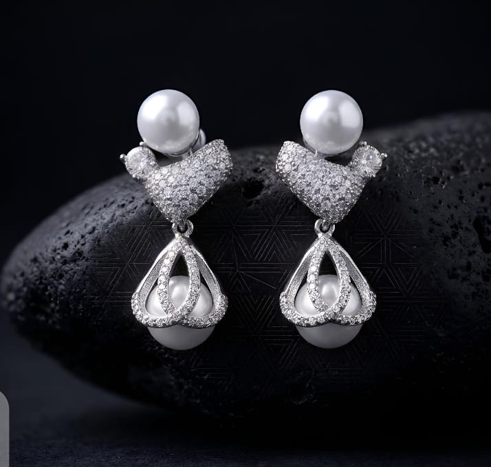 Rivaya Elegant Earrings Timeless Elegance in Every Sparkle - Image 2