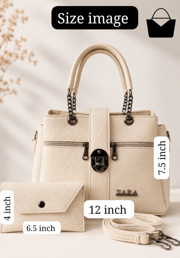 Premium Zara Inspired Handbag Set with Matching Pouch and Belt