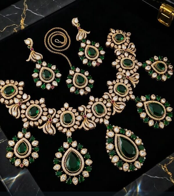 Elegant Bridal Indian Necklace Set  Luxury Wedding Jewelry for Brides