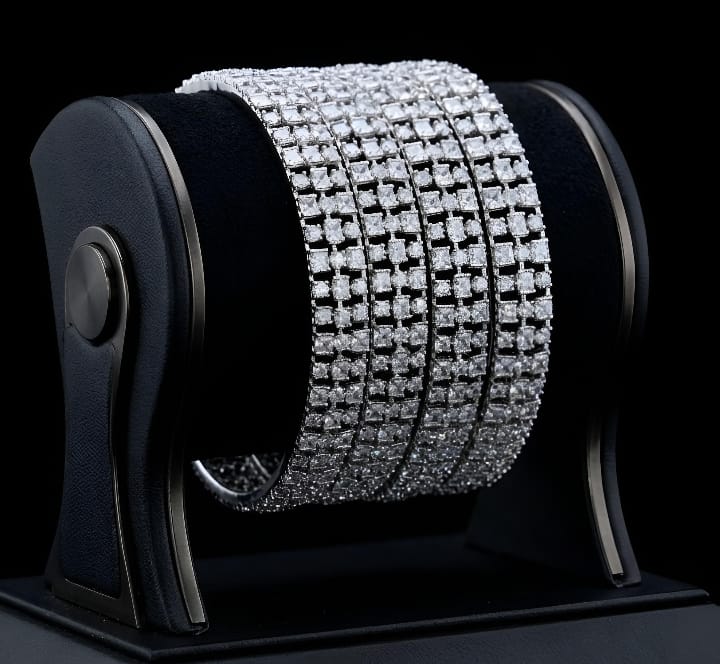 Classic American Diamond Bangles Elegant Wedding & Festive Jewelry