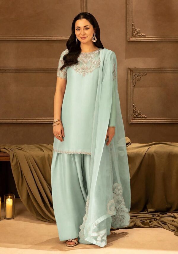 Viral Luxury Shamoz Silk Embroidered Suit  Heavy Adda Work | 3 Piece Women's Dress