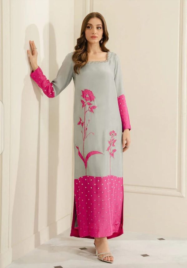 Lulusar Premium Swiss Lawn 3 Piece Heavy Embroidered Suit With Handwork