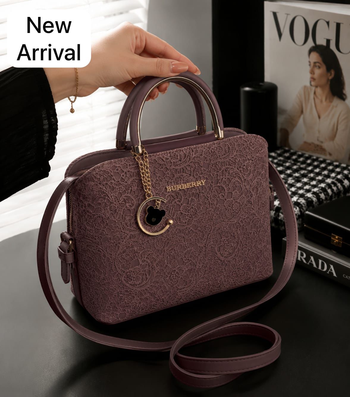 New Burberry Style Hand Bag for Girls - Image 7
