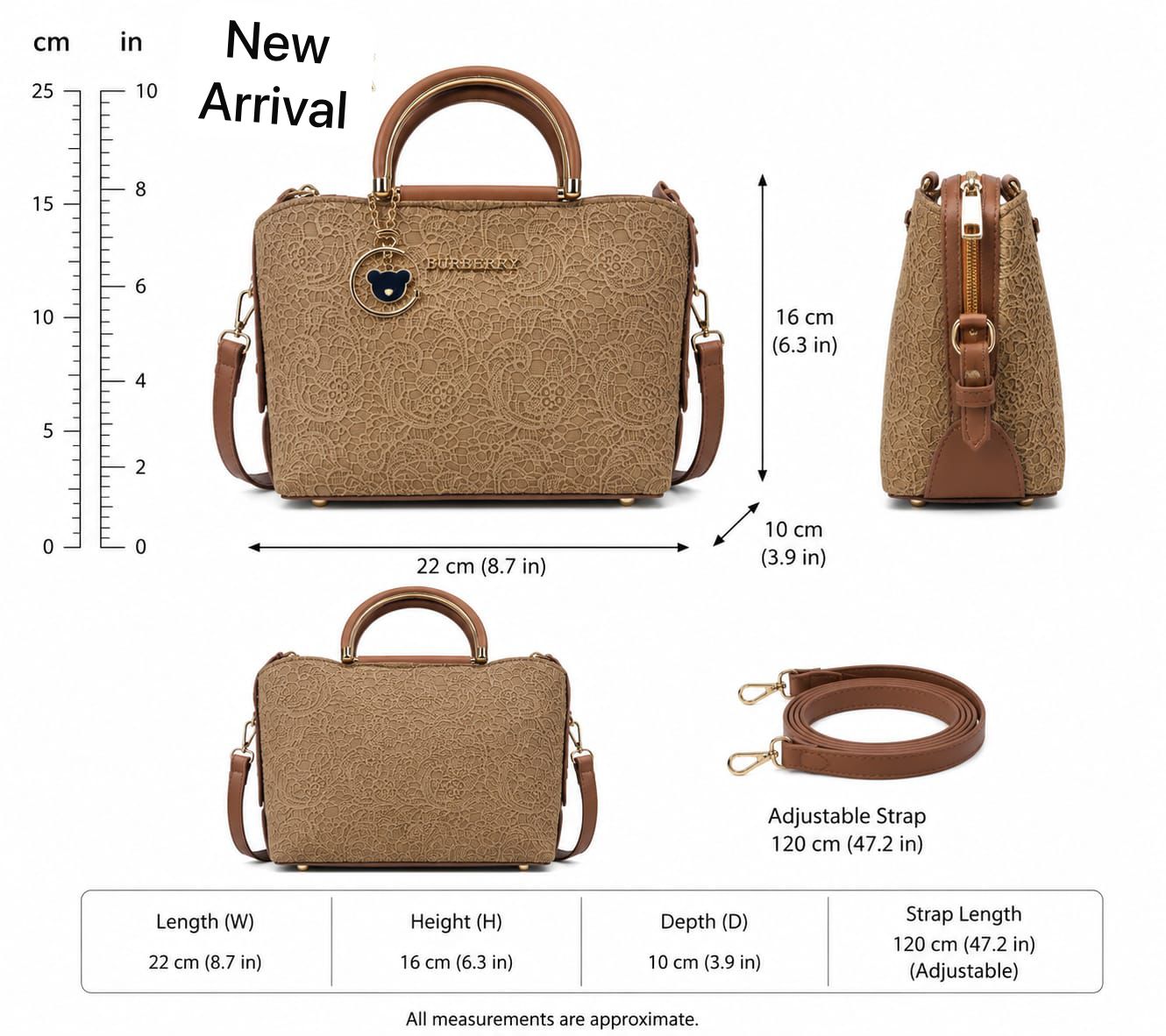 New Burberry Style Hand Bag for Girls - Image 3